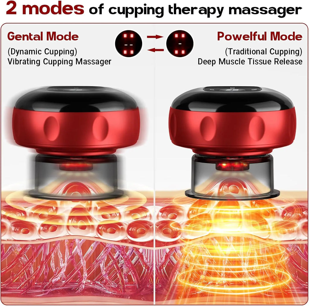 7-In-1 Smart Cupping Therapy Massager with Red Light Scraping Therapy
