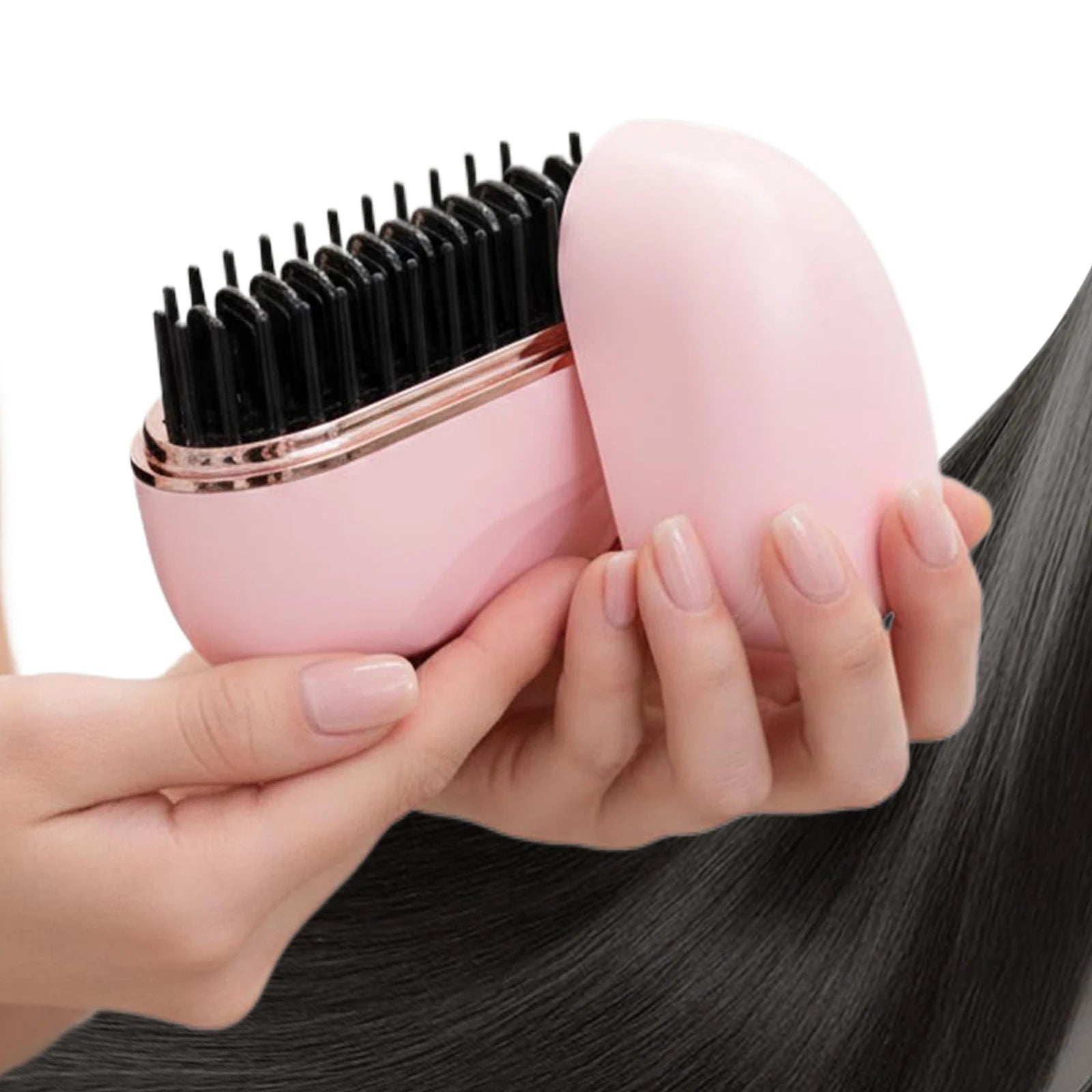 Mini Rechargeable Hot Comb — Fast-Heating Cordless Hair Straightening Comb
