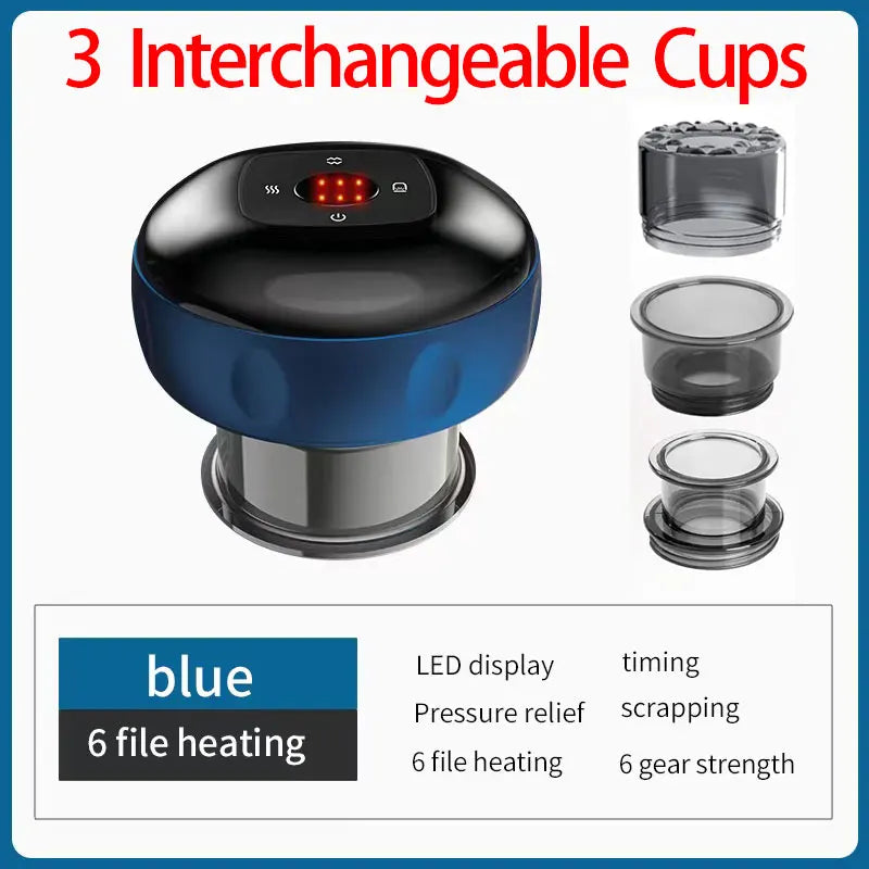 7-In-1 Smart Cupping Therapy Massager with Red Light Scraping Therapy