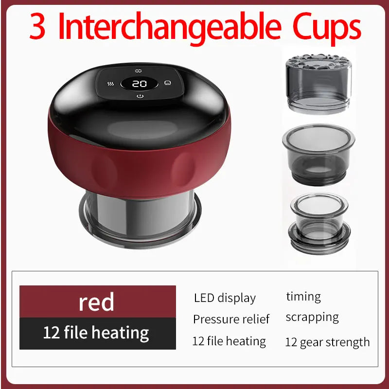 7-In-1 Smart Cupping Therapy Massager with Red Light Scraping Therapy