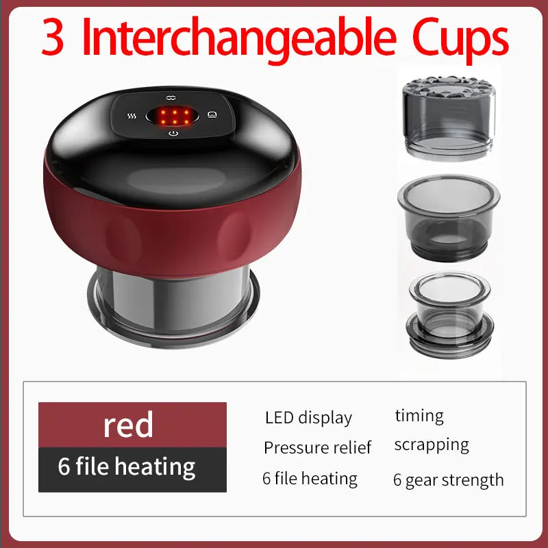 7-In-1 Smart Cupping Therapy Massager with Red Light Scraping Therapy